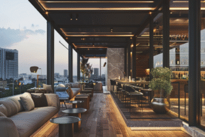 AI Photography Rooftop Lounge