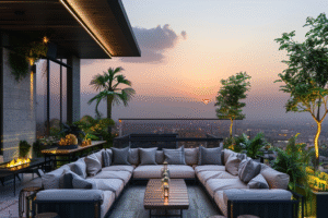 AI Photography Rooftop Lounge